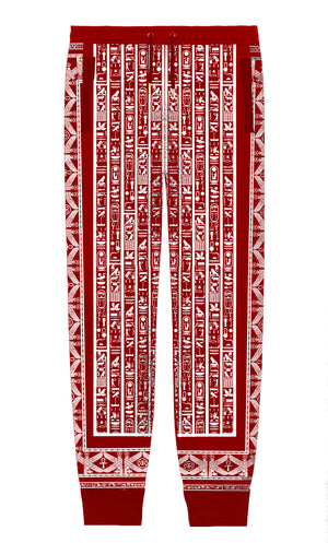 Red & White NebMaatRa Ceremonial Trim  Hoodie