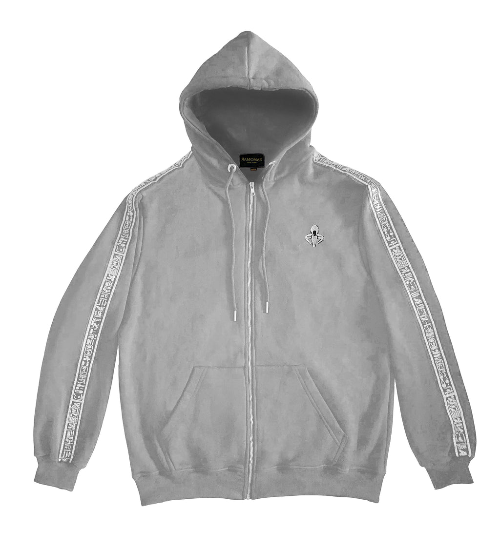 Gray NebMaatRa Ceremonial Trim Hoodie