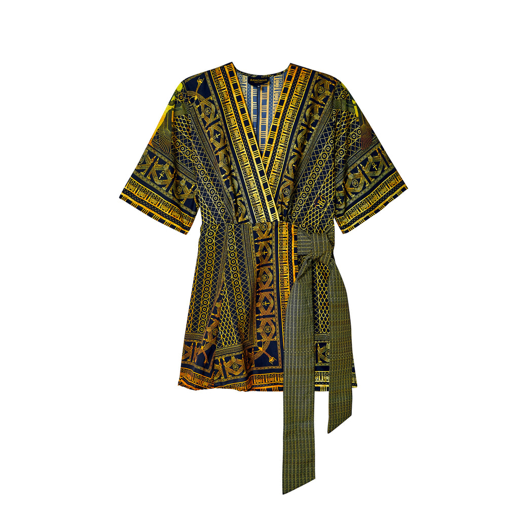 Winged Goddess Mut Wrap Dress